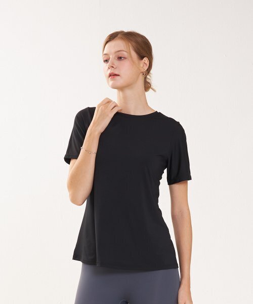 

Футболка с коротким рукавом, повседневная CIELCOCO, черная