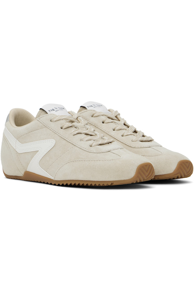 Замшевые ультратонкие ретро кроссовки Runner Rag & Bone, цвет macadamia suede — фото 4