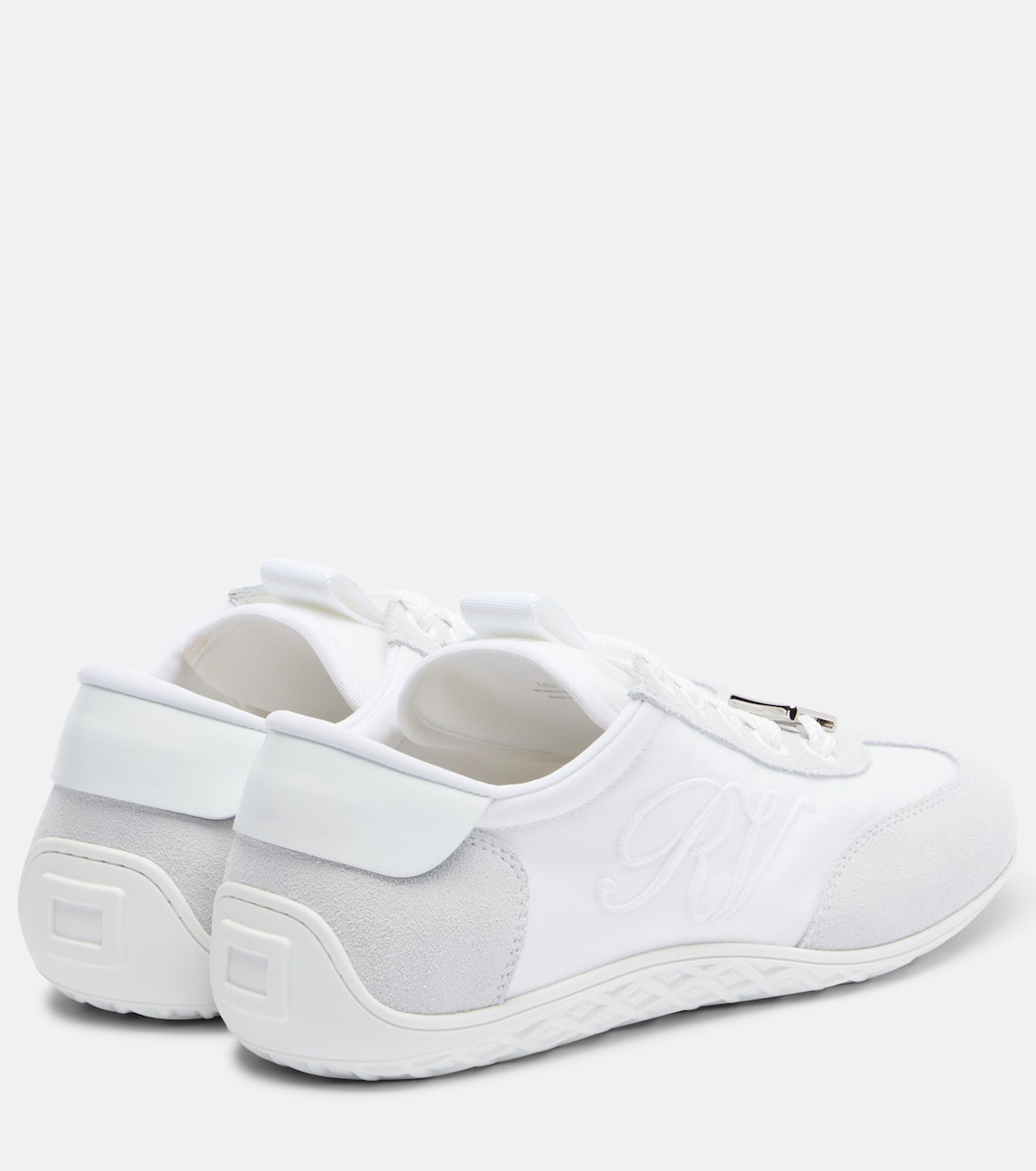 Кроссовки Viv Low с замшевой отделкой Roger Vivier, Bianco — фото 2