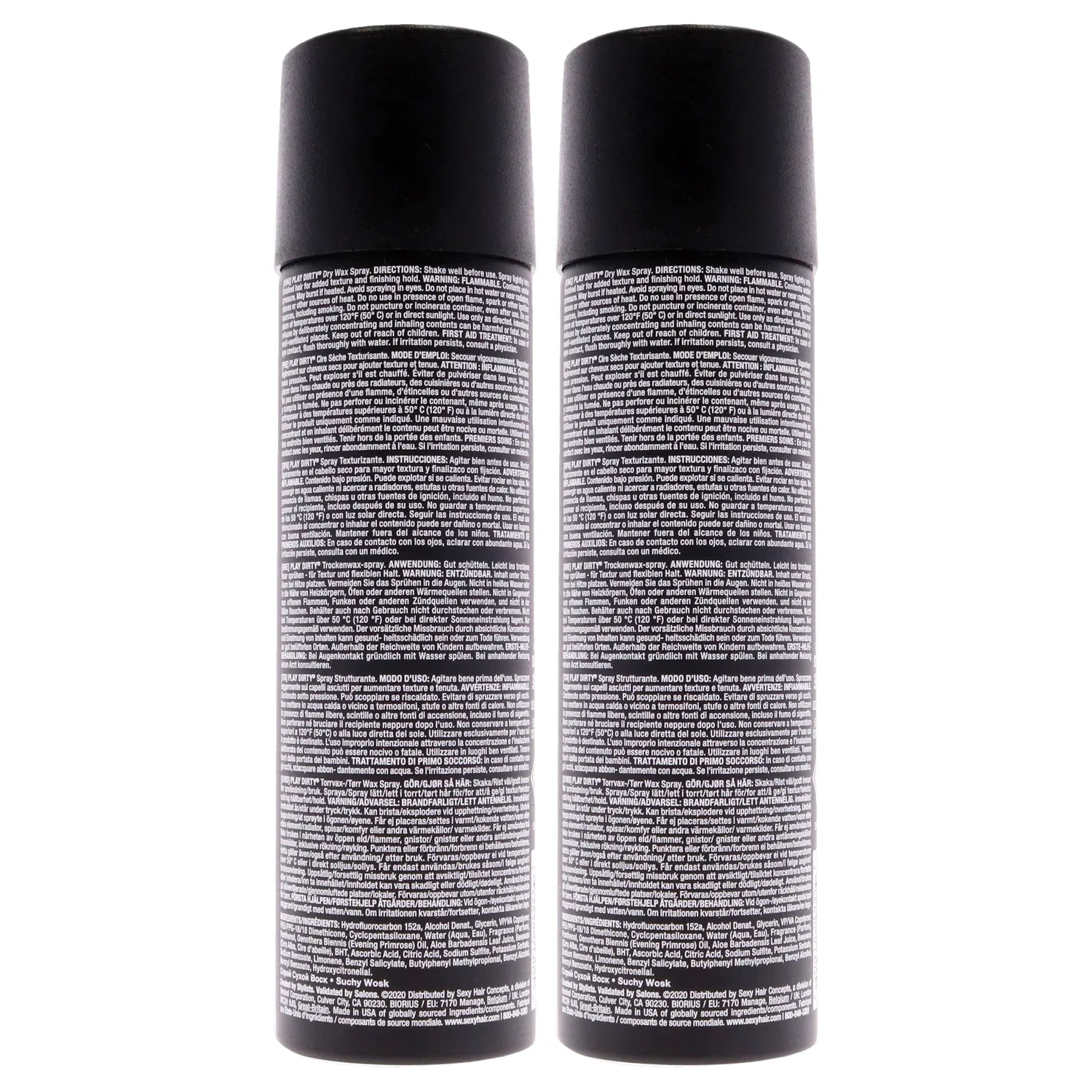 Спрей для укладки волос Style Sexy Hair Play Dirty Dry Wax Spray от Sexy Hair для мужчин и женщин - 120 мл - упаковка из 2 штук, Clear — фото 2