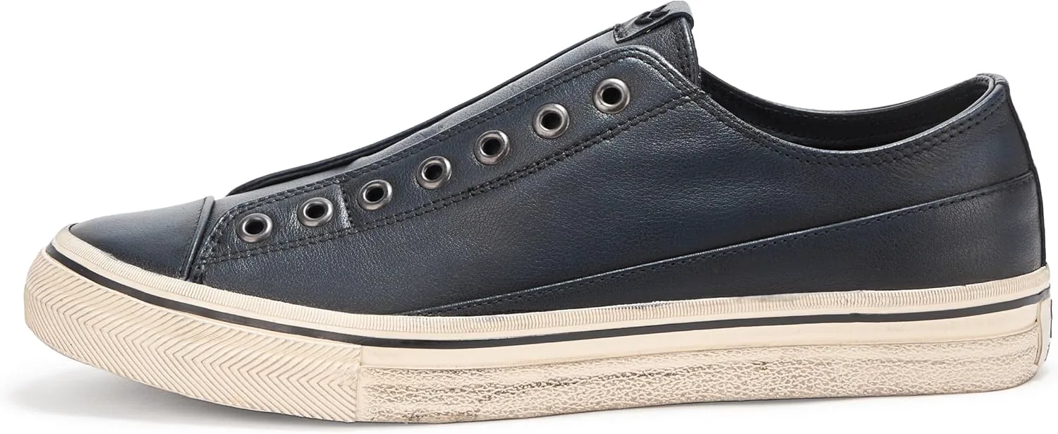 Мужские кроссовки John Varvatos Vulc без шнурков низкие, темно-синий — фото 2
