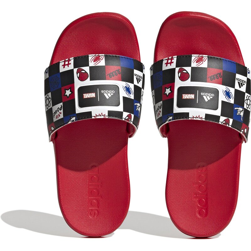 Купальные мулы Adilette Comfort Spiderman K Adidas, мультиколор — фото 3