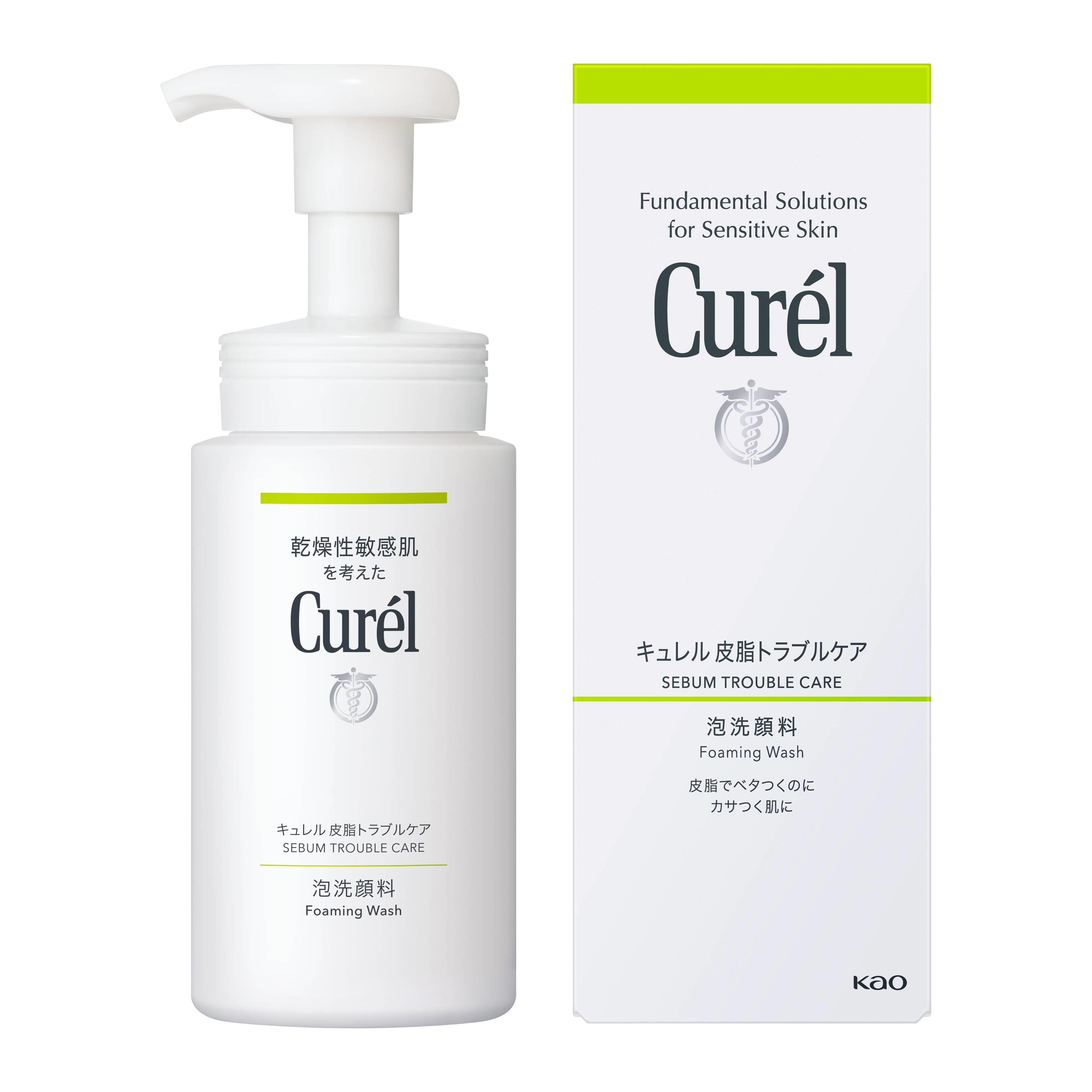 Очищающая пенка для лица Curel Sebum Trouble Care Foaming Wash + сменный блок, 150 мл + 130 мл х 2 — фото 2