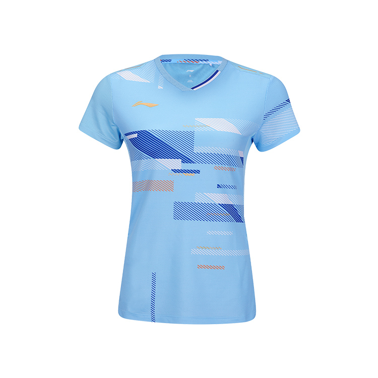 

LINING Футболка Regular Badminton Series женская Moon White Blue, Белый, LINING Футболка Regular Badminton Series женская Moon White Blue