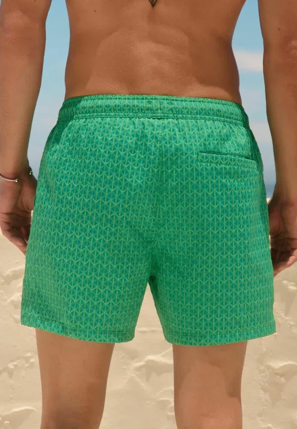 Плавки Next Regular fit textured 5 inch swim shorts, ярко-зеленый