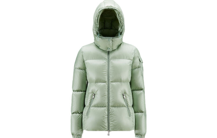 

Пуховик женский зеленый Moncler