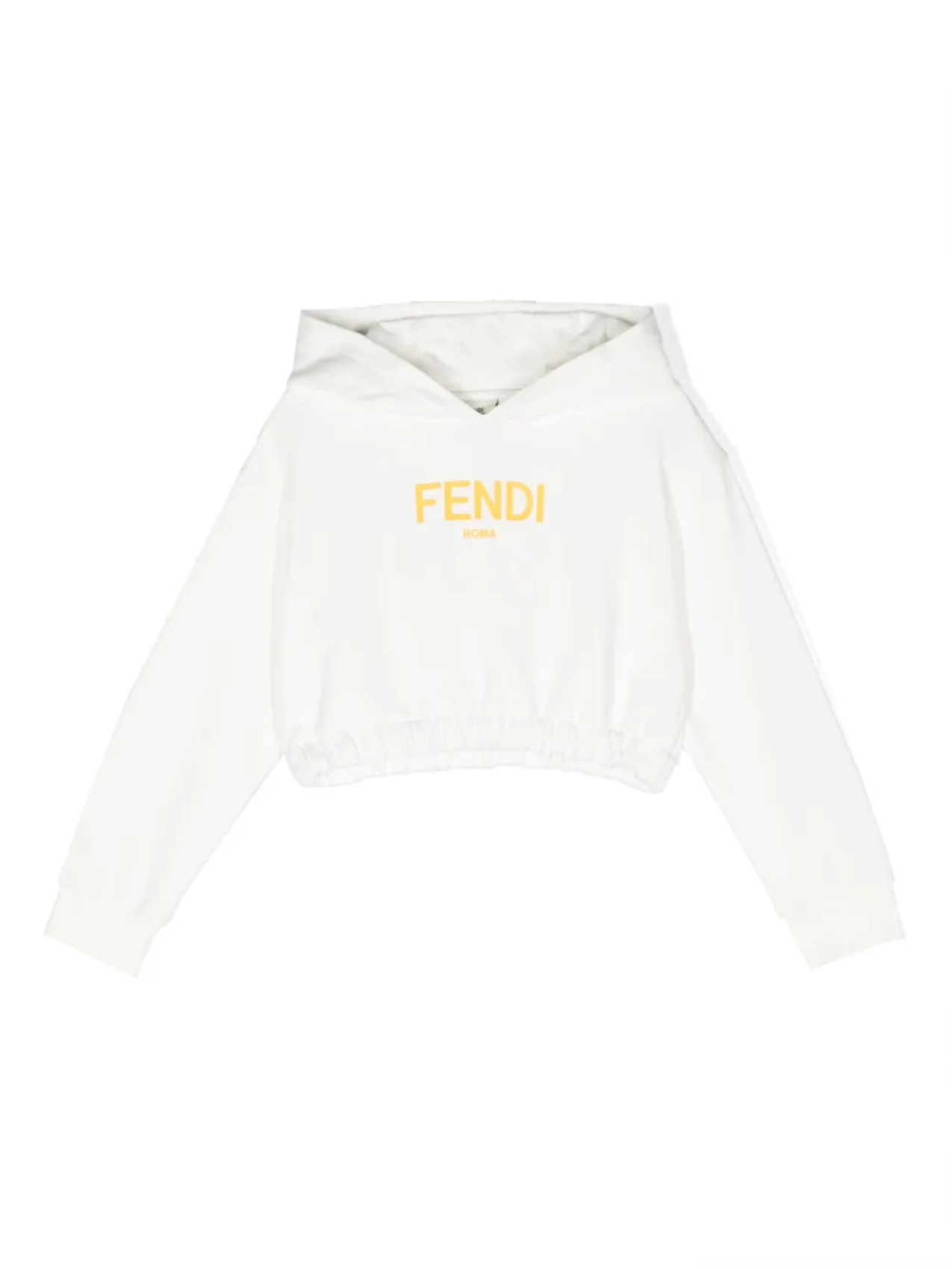 

Укороченное худи с логотипом Fendi Kids, белый