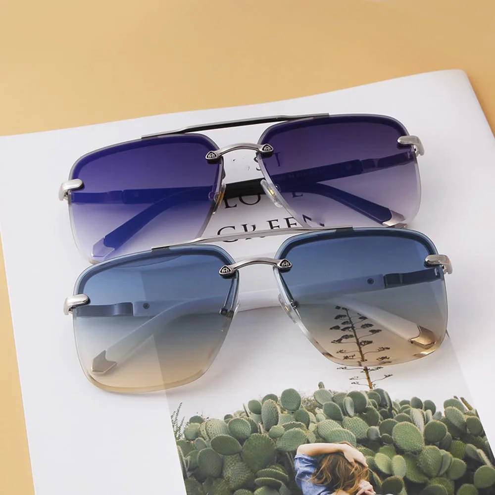 

Винтажные большие металлические солнцезащитные очки для мужчин и женщин, солнцезащитные очки, очки для мужчин с защитой от УФ-излучения UV400 TYUVIVO, C3