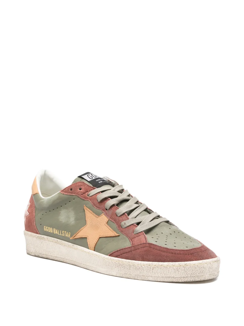 Кожаные кроссовки Ball Star Golden Goose, зеленый — фото 2