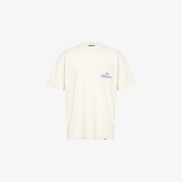 

Футболка из хлопкового джерси с вышитым брендом Permanent Vacay Represent, белый