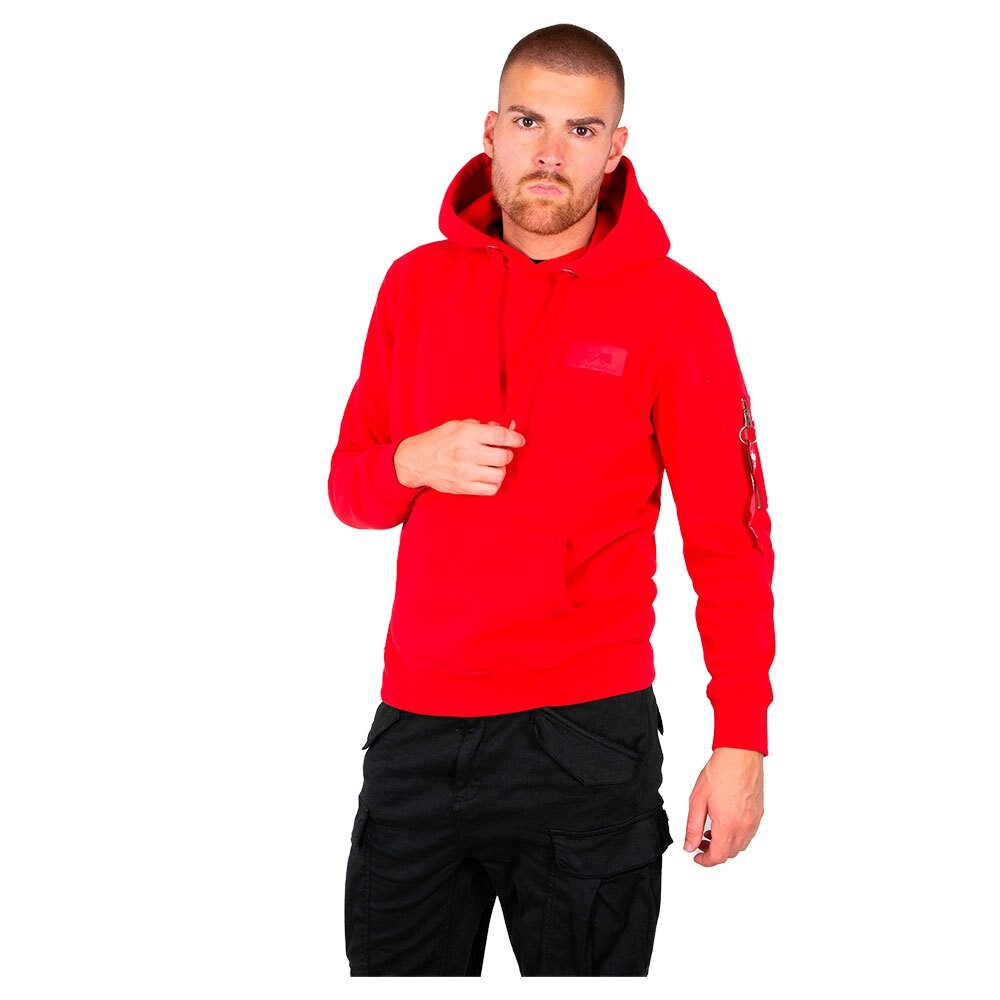 

Худи Alpha Industries Back Print, красный