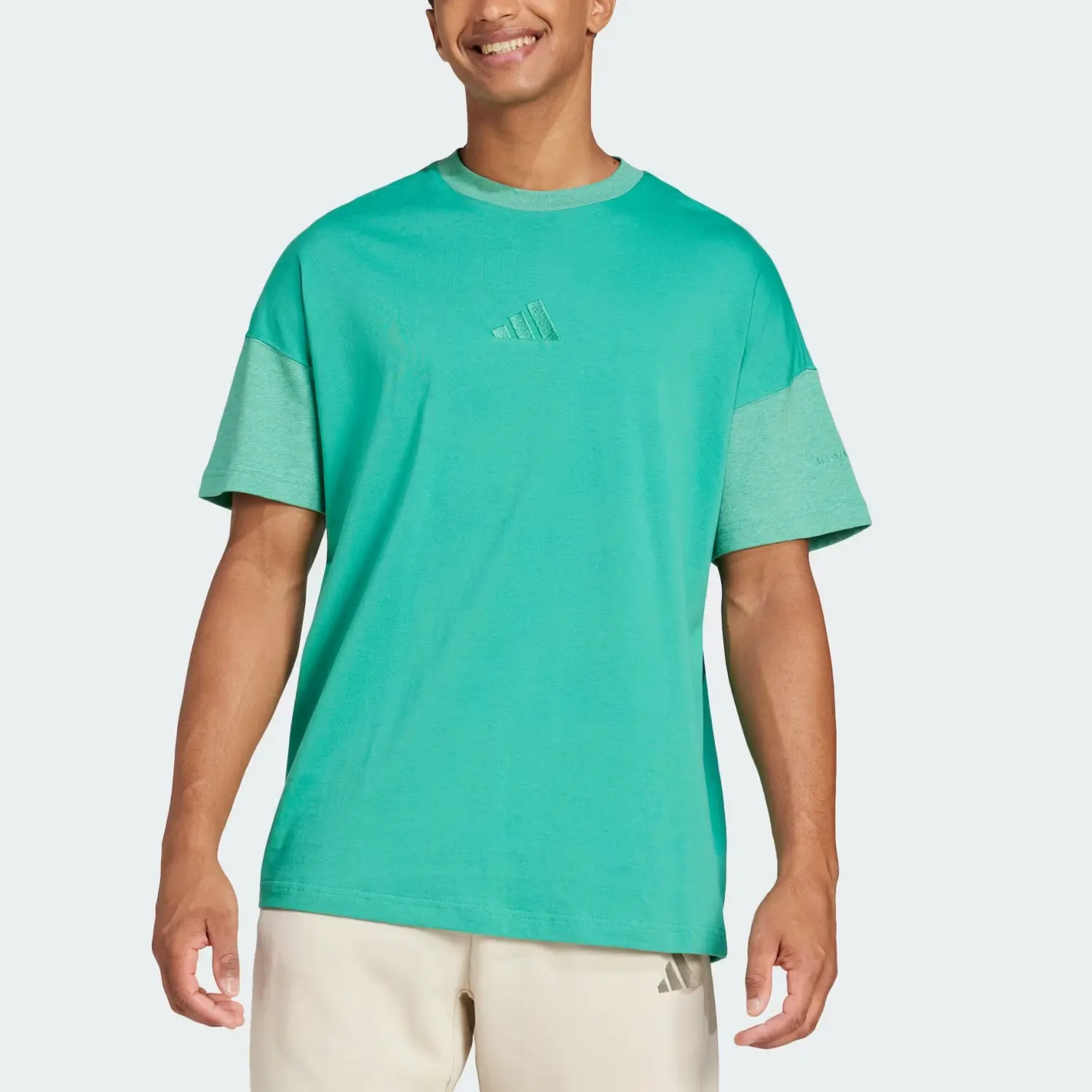 Футболка All Szn Colorblock Adidas, зеленый — фото 3
