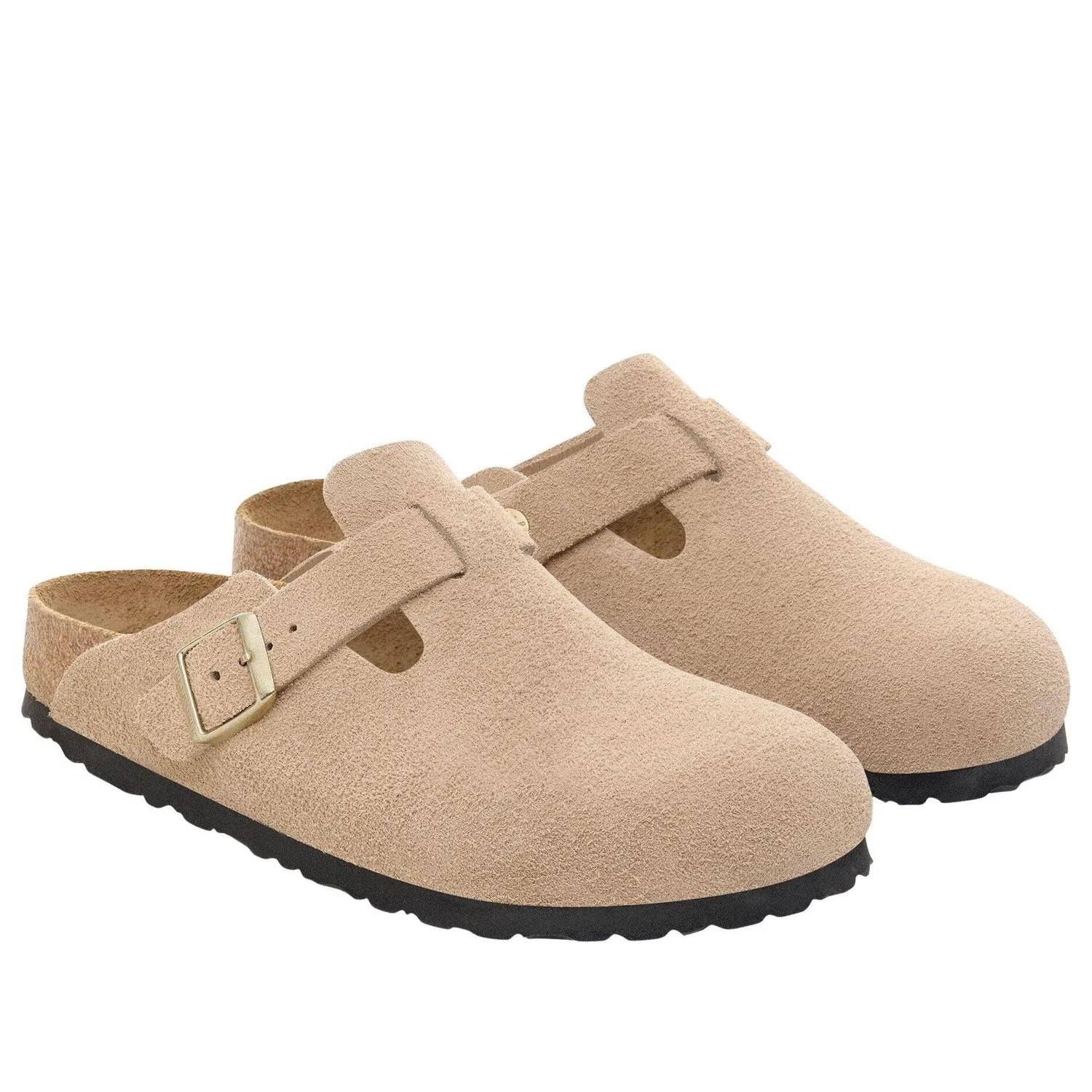 Сандалии Birkenstock Boston из замши, модель 'Sandcastle', бежевый — фото 4