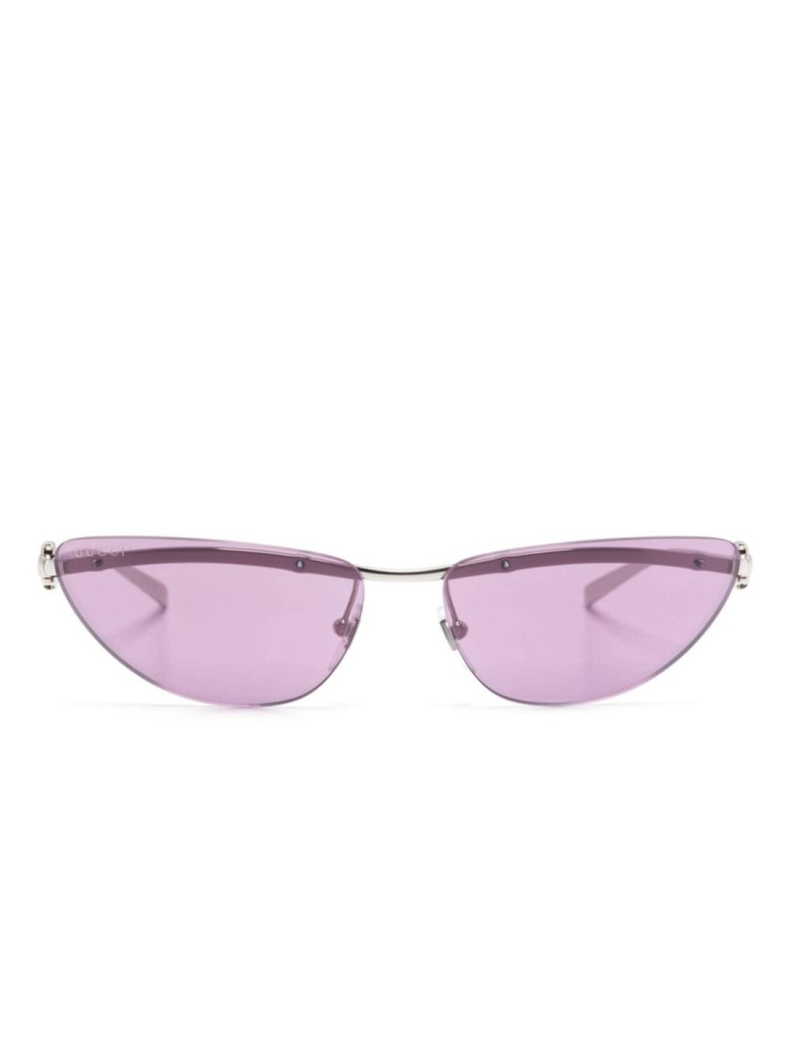 

Gucci Eyewear солнцезащитные очки в овальной оправе, серебряный