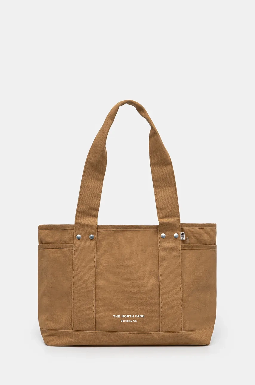 

Круглая хлопковая сумка Tote Tote The North Face, коричневый