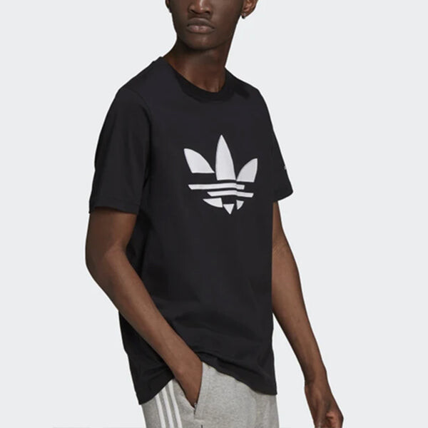 Футболка originals clouds classic large logo breathable sports short sleeve black Adidas, черный — фото 4