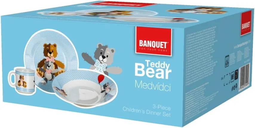 Набор для детей Banquet Blue, керамическое украшение с медвежатами, 20,5 x 20,5 x 9,5 см — фото 2
