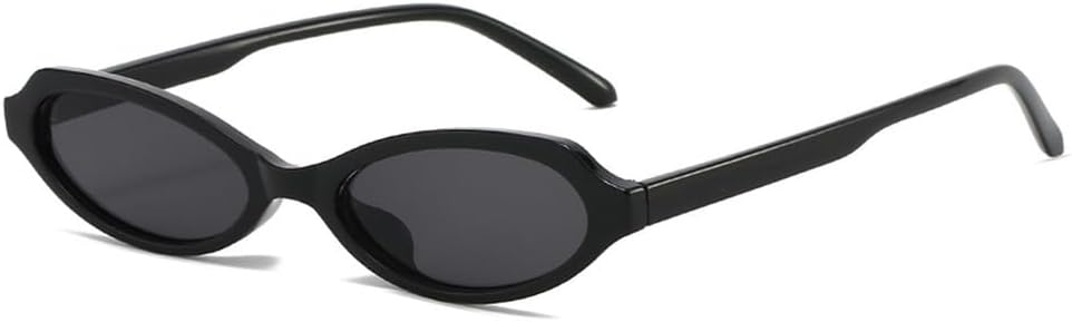 

Маленькие мужские солнцезащитные очки «кошачий глаз» с защитой от УФ-излучения UV400, модные зеленые овальные линзы, женские солнцезащитные очки в стиле панк HYYZZC, Black Grey