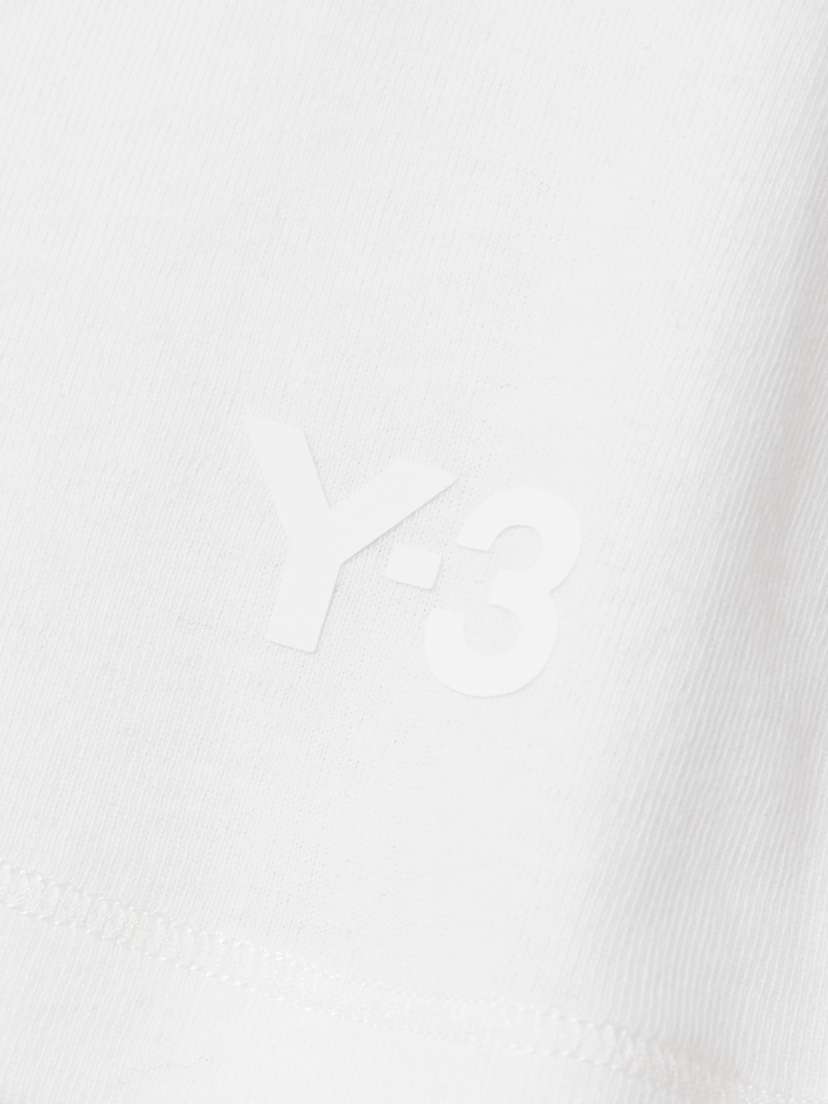 Футболка Y-3 с принтом из органического хлопкового джерси Adidas Originals, белый — фото 3