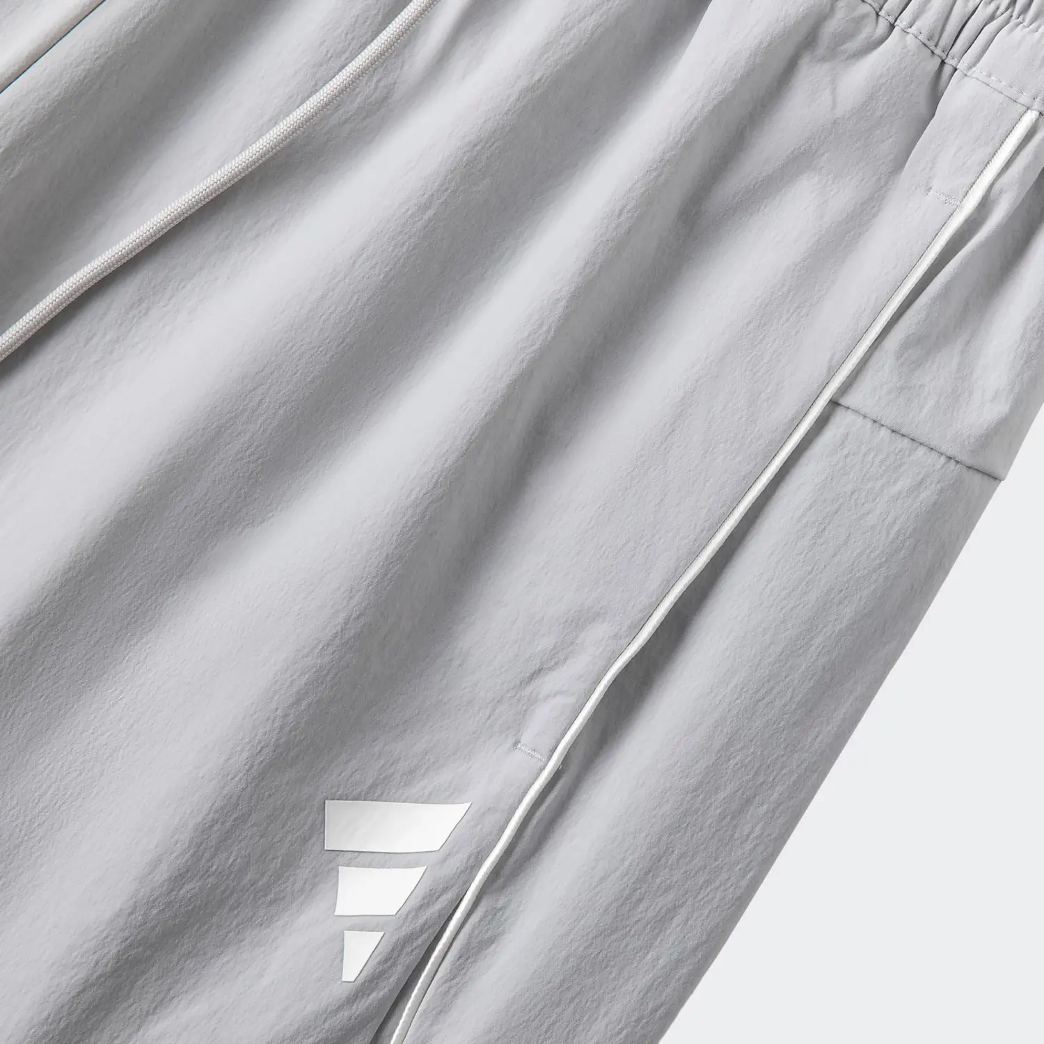 Adidas FOS TRACKSUIT BOTTOMS вязаные спортивные штаны женские light gray/bright white — фото 4