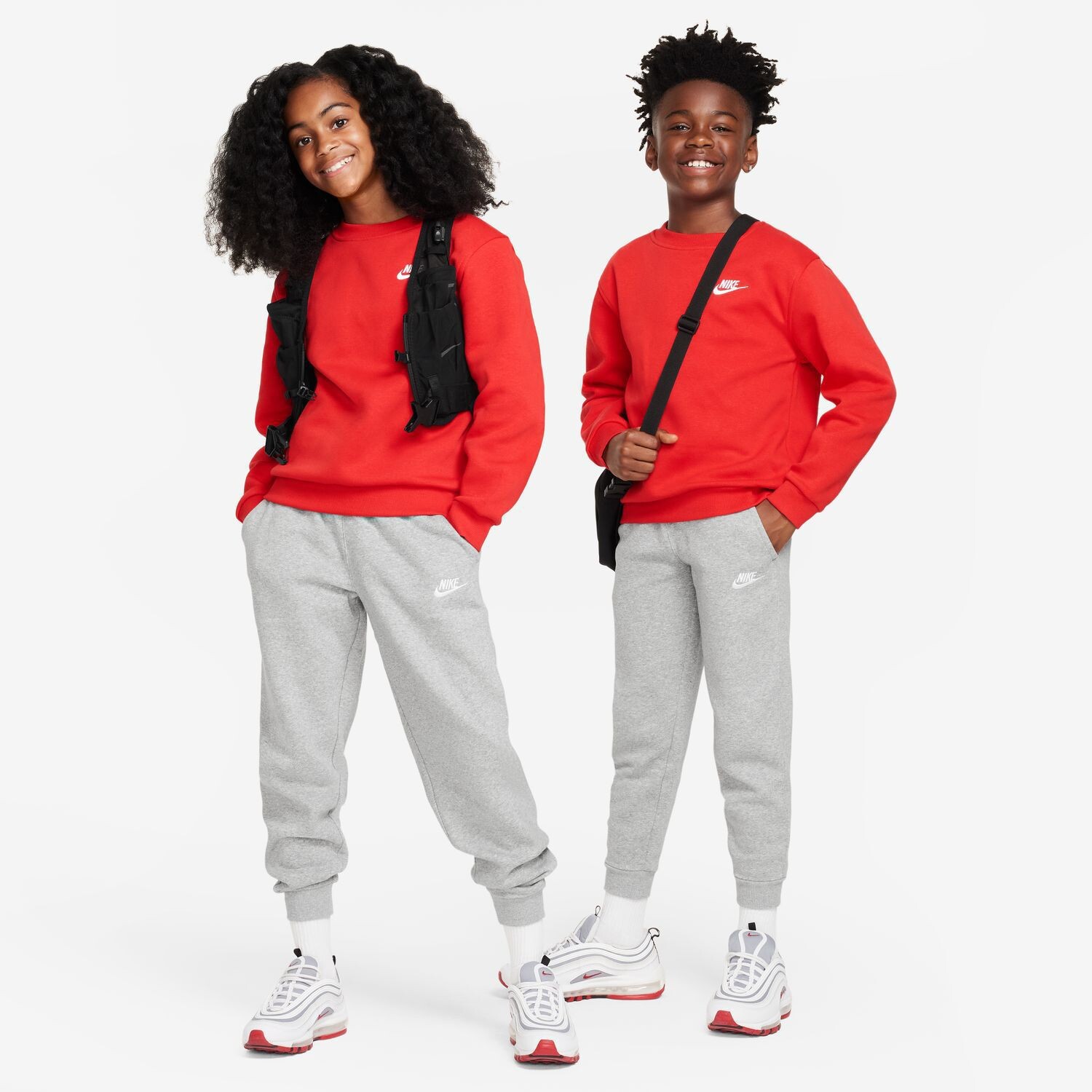 Флисовые джоггеры Nike Club для детей 7–20 лет Nike, черный — фото 2