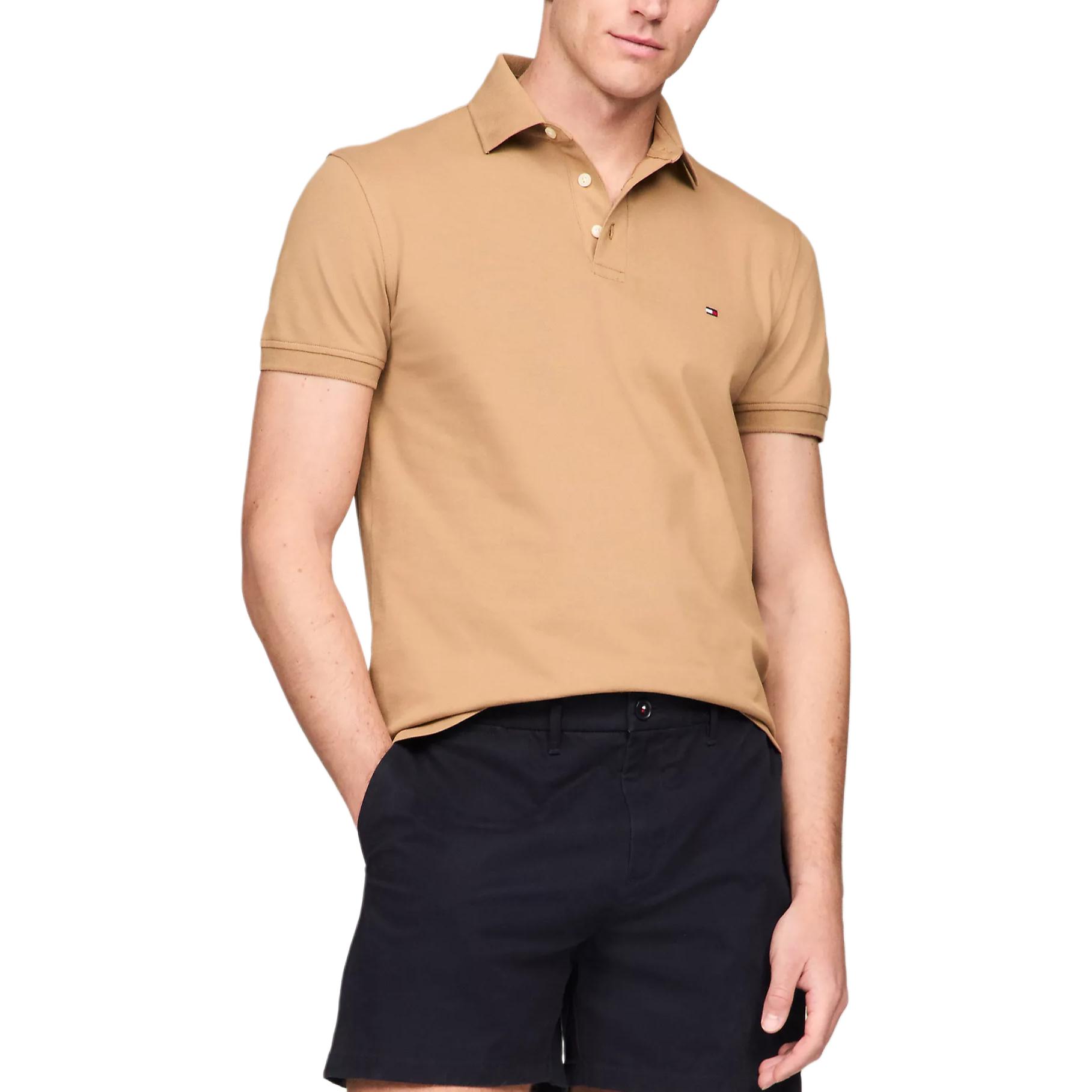 Tommy Hilfiger Мужская поло коричневого цвета — фото 2