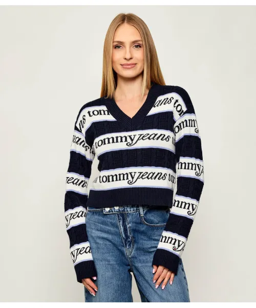 

Свитер Cropped fit Tommy Jeans, синий