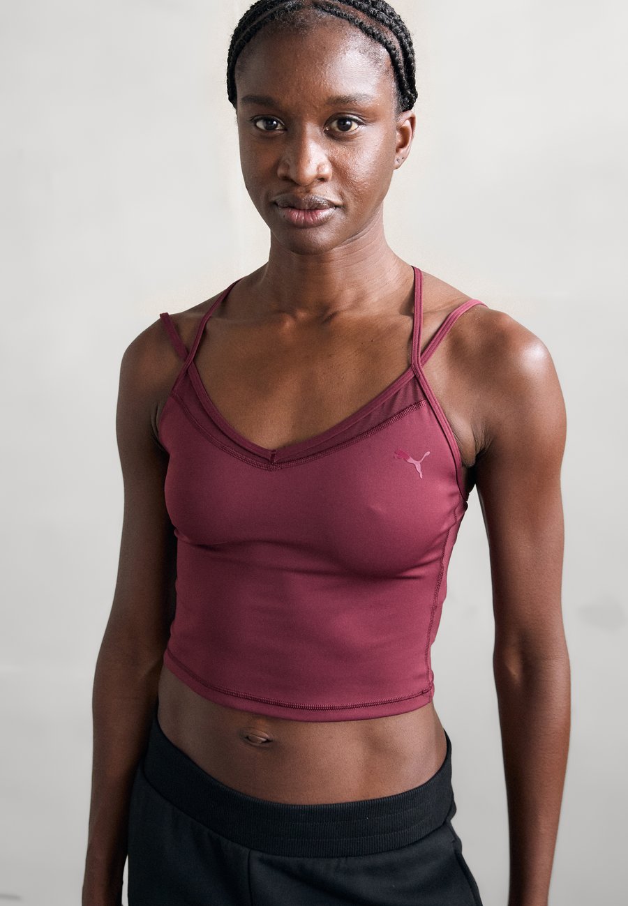 

Топ Puma PWRSHAPE STRAPPY TANK, Ruby Shimmer/Bordeaux