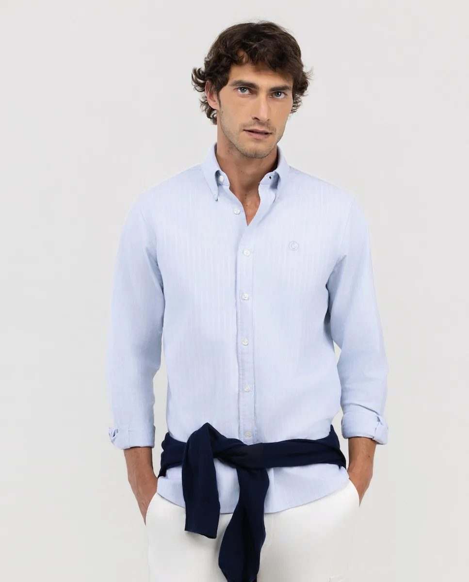 

Мужская оксфордская рубашка в полоску Butcher El Ganso, зеленый