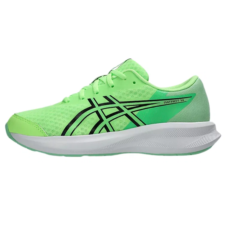 Кроссовки детские Patriot 14 Synthetic Leather Cushioning Low top Running Shoes ASICS, Glowing Green/Black