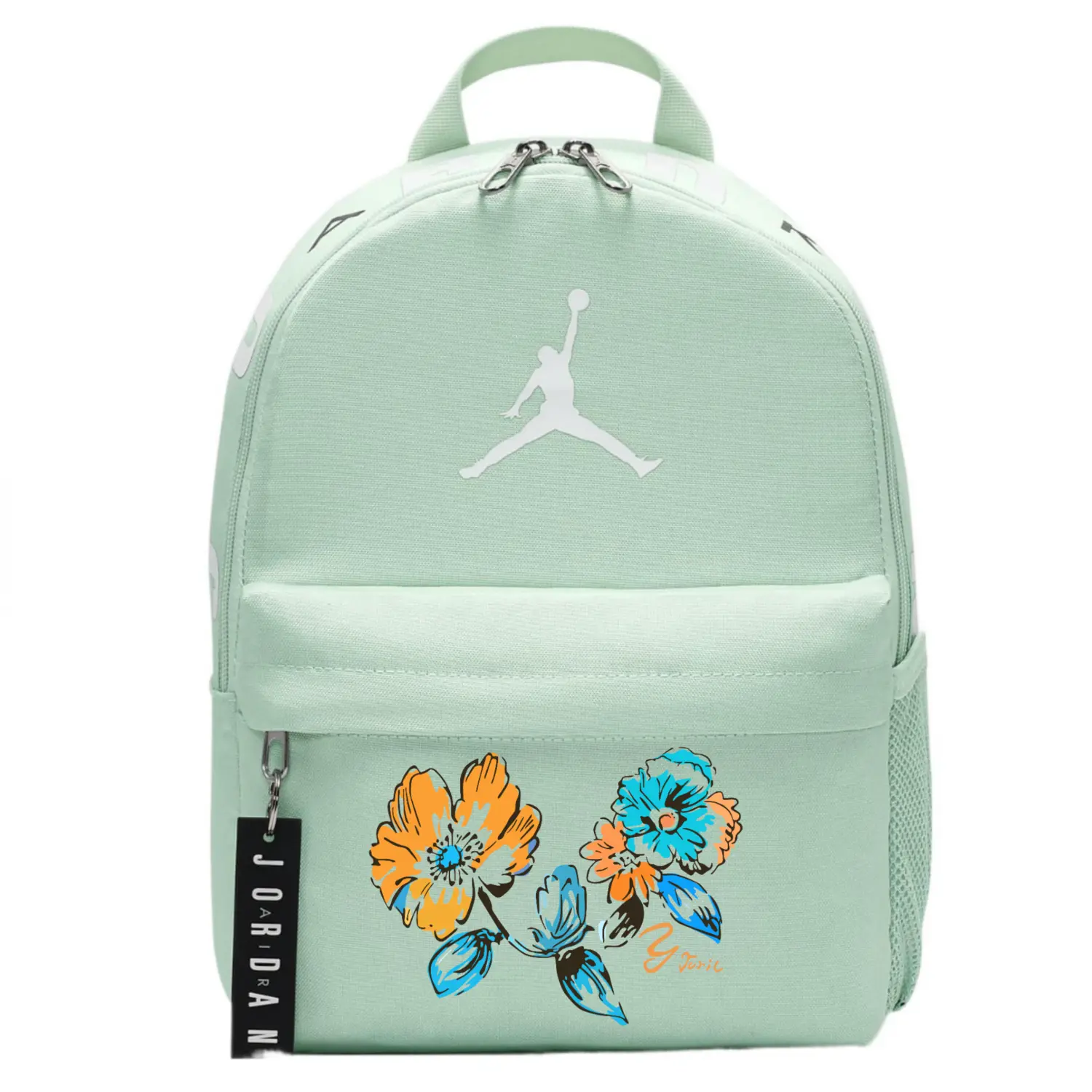

Jordan Полиэстеровый рюкзак унисекс зеленый, Floral