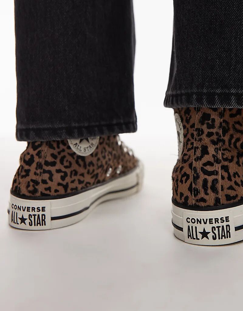 Кеды Converse Chuck Taylor All Star Hi из шерсти пони с леопардовым принтом — фото 3
