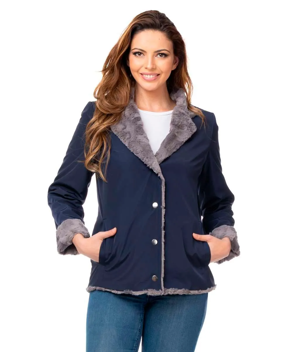 

Женская водонепроницаемая и двусторонняя куртка Fsh, синий