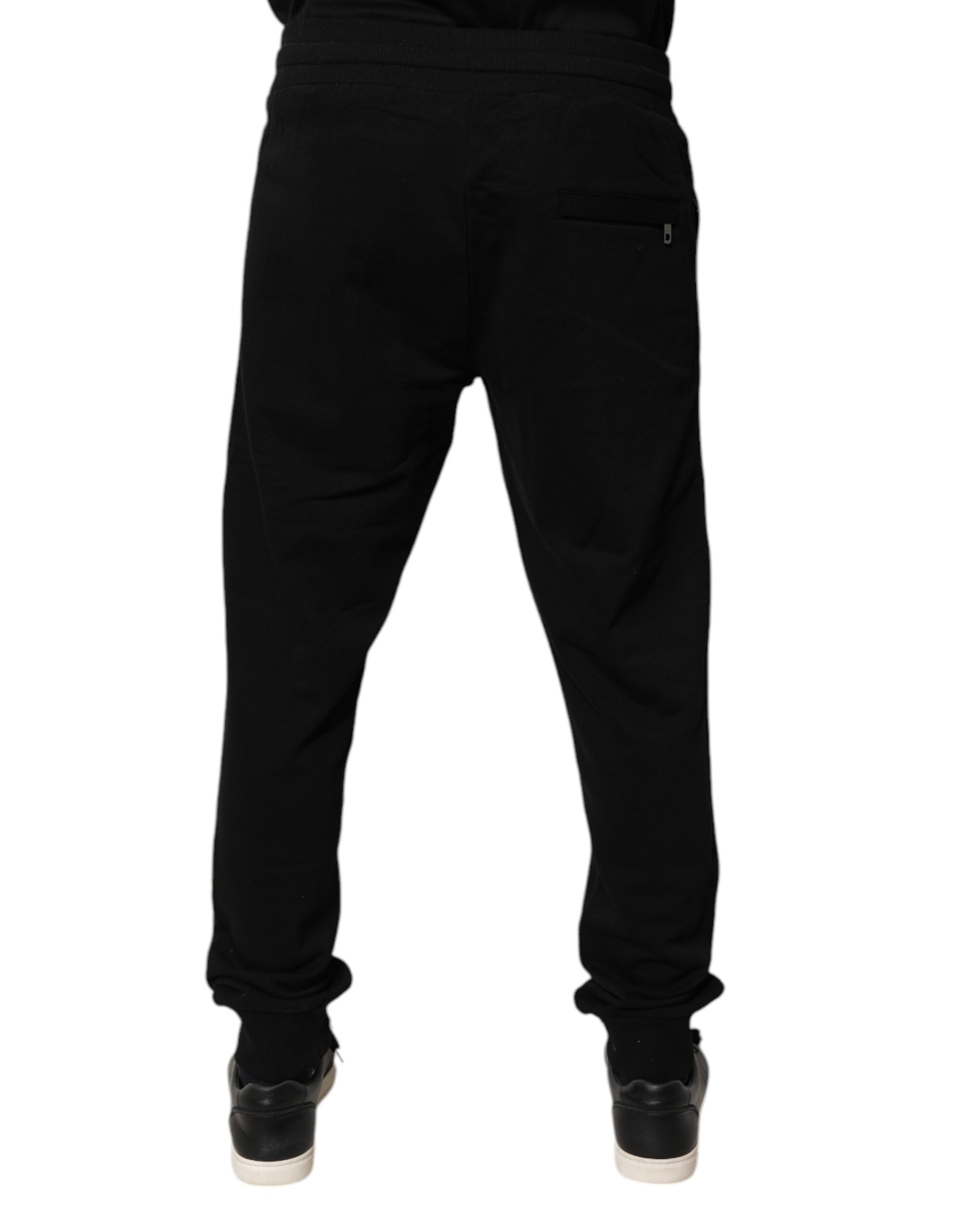 Черные хлопковые спортивные штаны Jogger со средней посадкой Dolce & Gabbana — фото 3