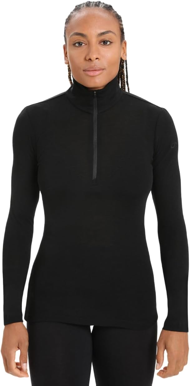 

Женская мериносовая пряжа Icebreaker 175, повседневная, размер L, полумолния, Loden Ii