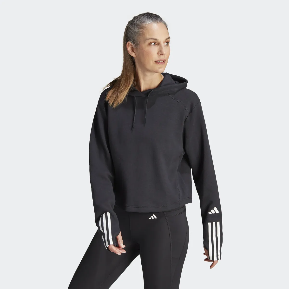 

Толстовка adidas Performance "TRAIN ESSENTIALS TRAIN COTTON 3STRIPES HOODIE", белый