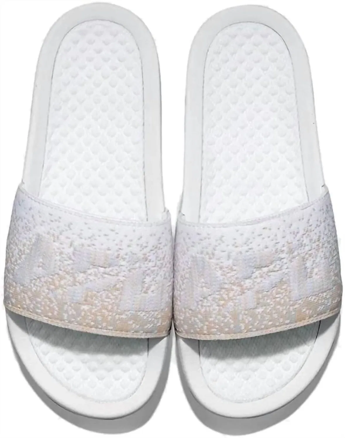APL Men's Big Logo Techloom Slide In White/pastel Melange/ombre White