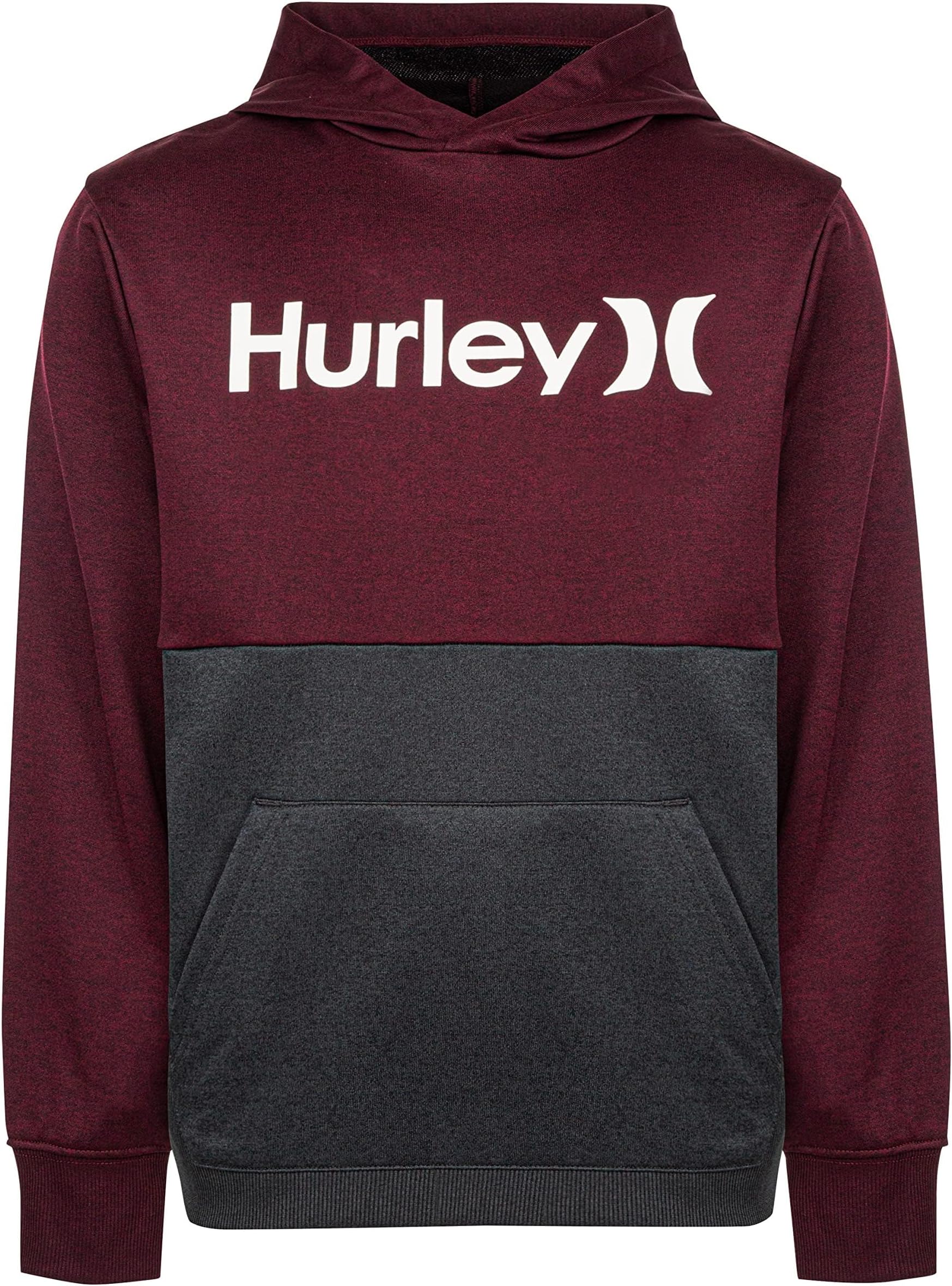 

Толстовка Hurley H2O Dri-FITOne & Only Blocked Pullover, цвет Dark Beetroot Heather