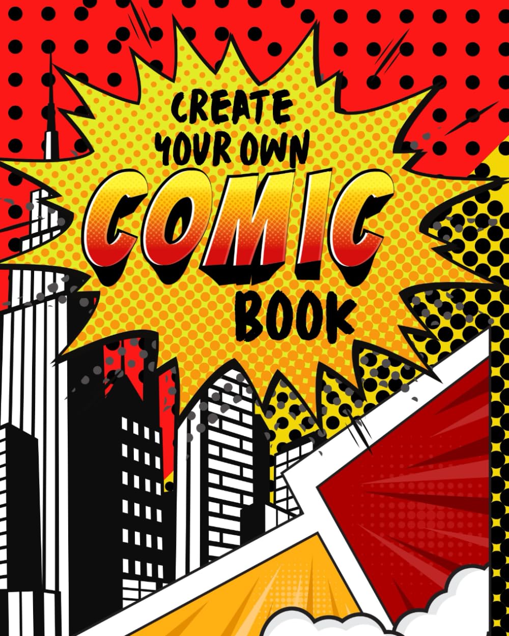 

Create Your Own Comic Book: Retro Pop Art Style Blank Comic Template Notebook - 120 Pages to Write and Draw Your Own Stories by The Jot Club: Create your own story (Independently published)