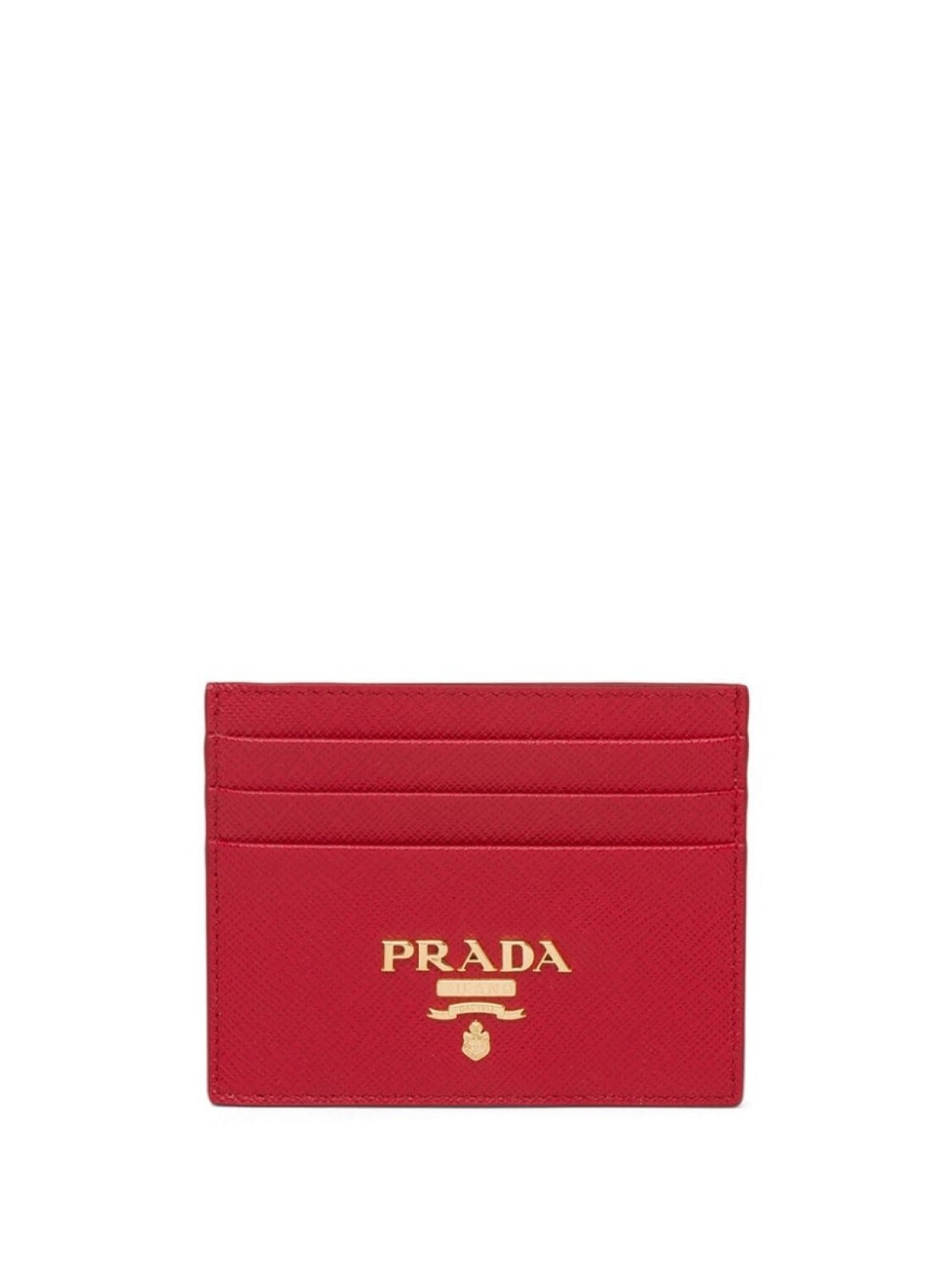 

Компактный картхолдер с логотипом Prada, красный