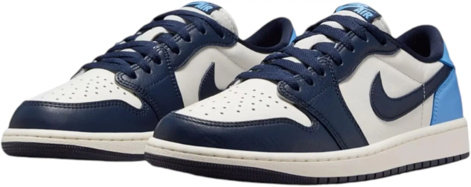 Мужские кроссовки Nike Air Jordan 1 Retro Low OG, Obsidian/University Blue/Sail — фото 3