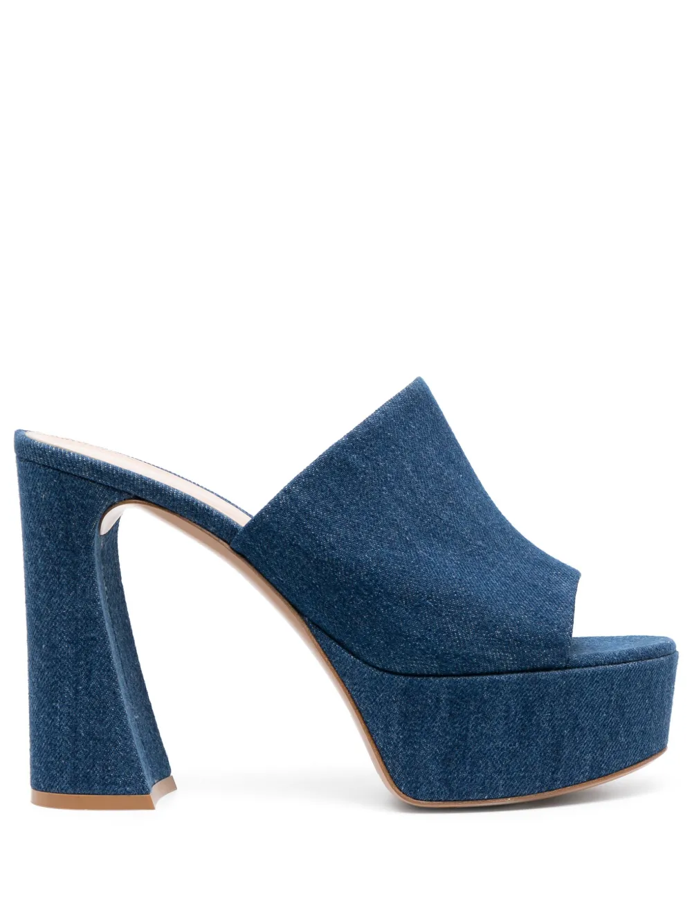 Джинсовые мюли на платформе Gianvito Rossi, синий