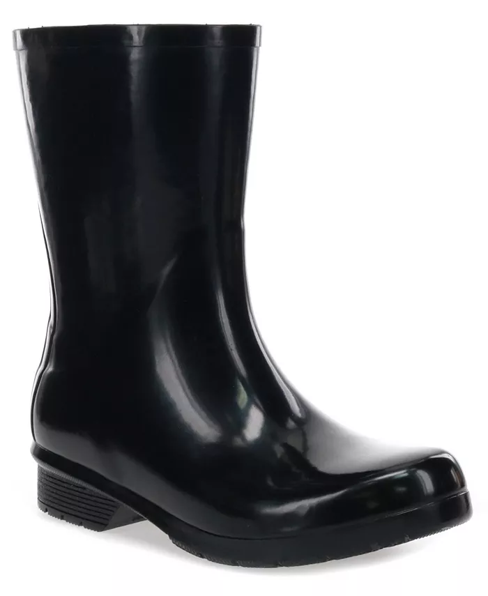Женские глянцевые полувысокие резиновые сапоги Polished Mid Rain Boot Chooka, черный — фото 3
