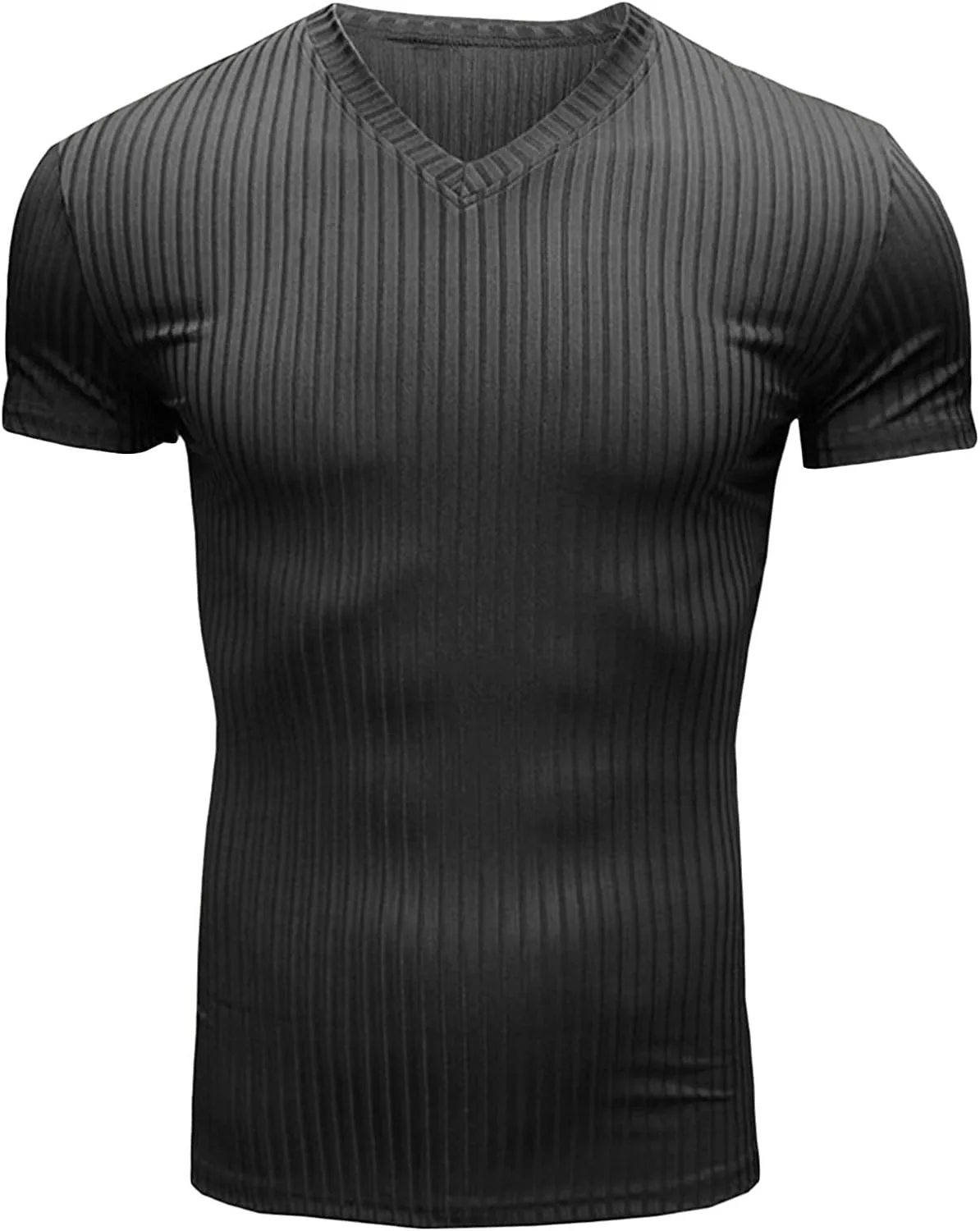 Мужская майка V-образного выреза Stretch Ribbed Knit для тренировок