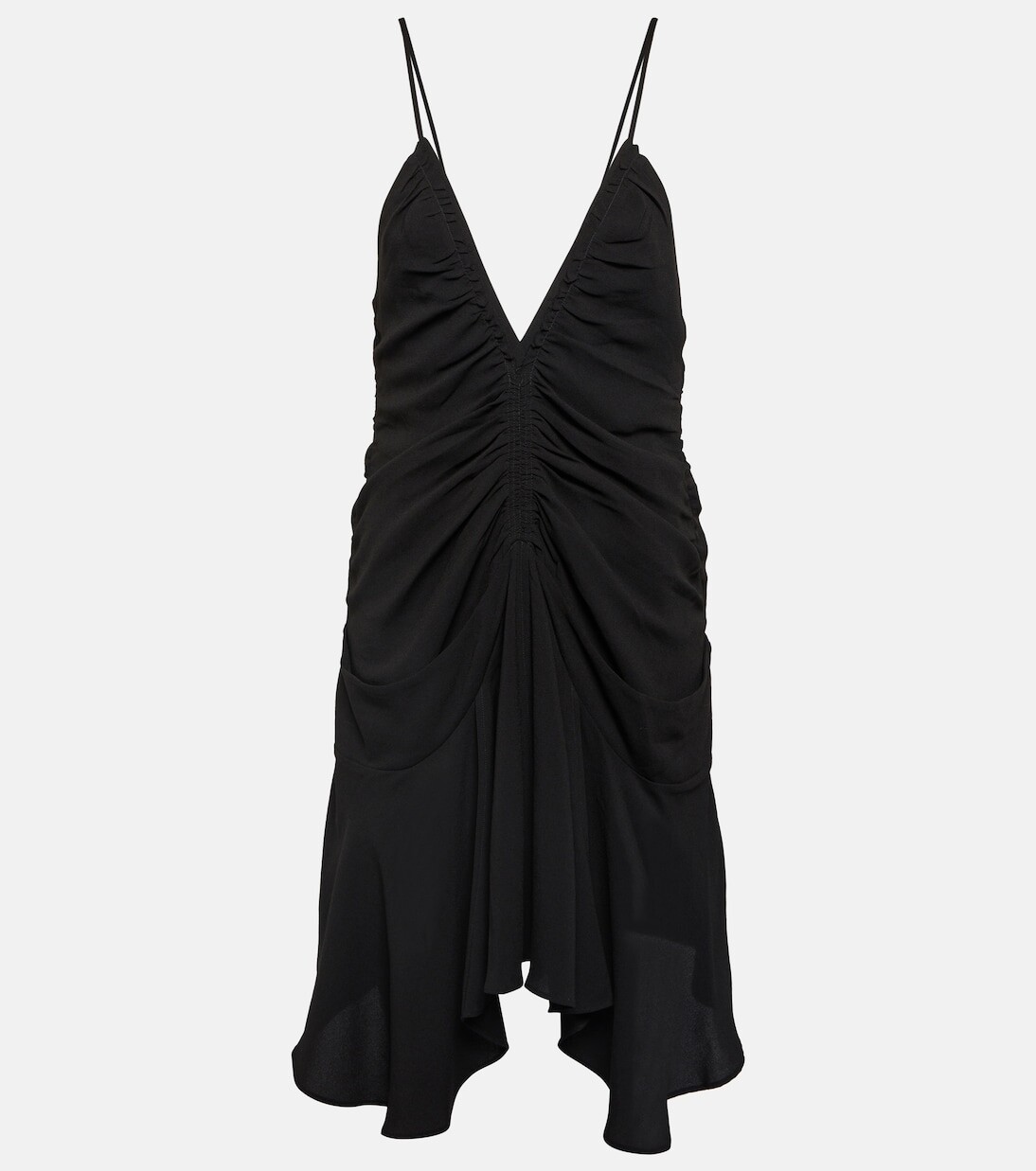 

Мини-платье uziela из крепа со сборками Isabel Marant, черный