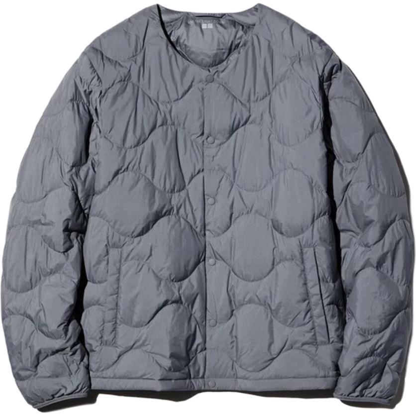 

Пуховая куртка унисекс с круглым вырезом, средней жесткости Uniqlo, asphalt серый