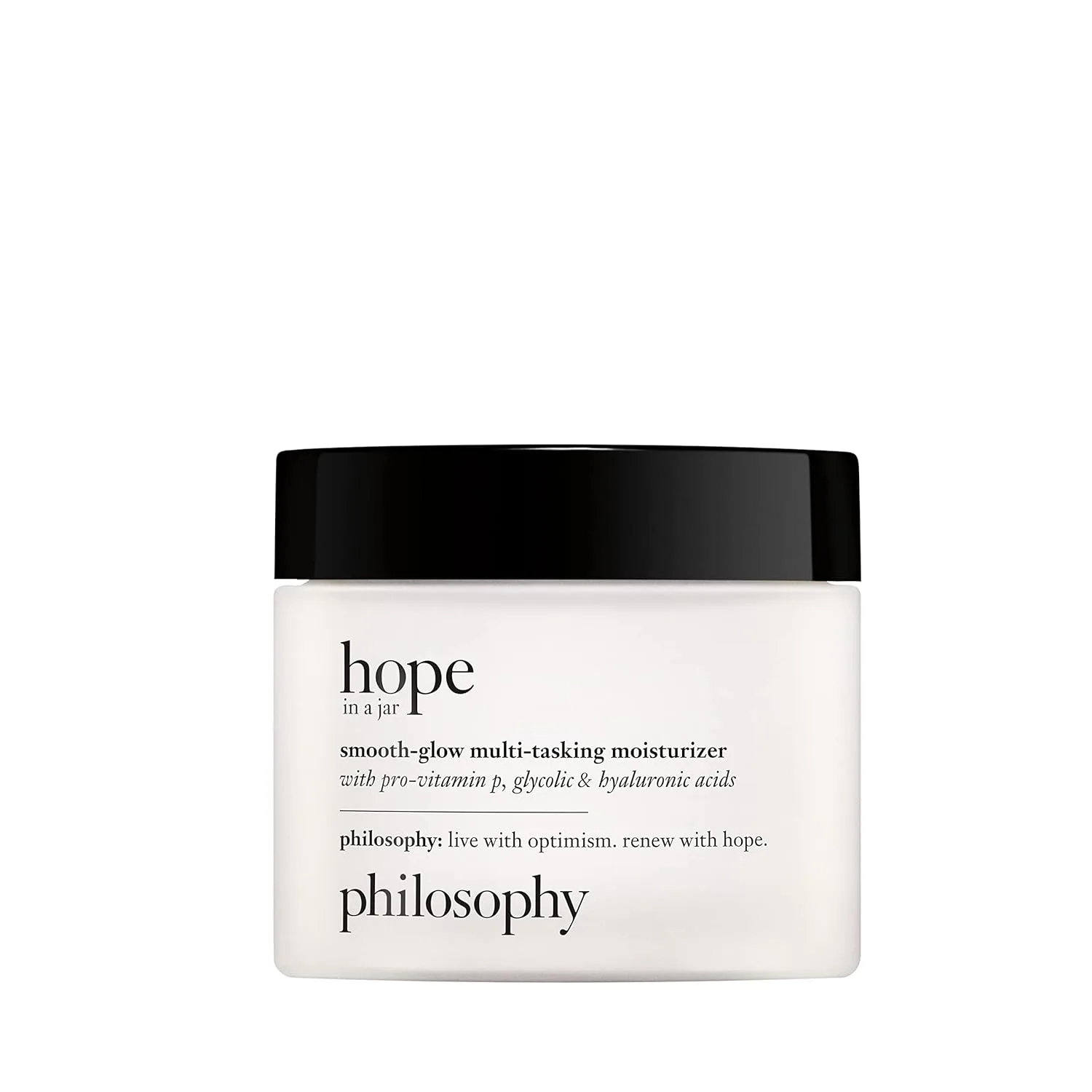 philosophy hope in a jar smooth-glow мультизадачный увлажняющий крем для лица с провитамином p, гликолевой и гиалуроновой кислотами для глубокого увлажнения и сияния кожи 113.40 г (1 шт.)