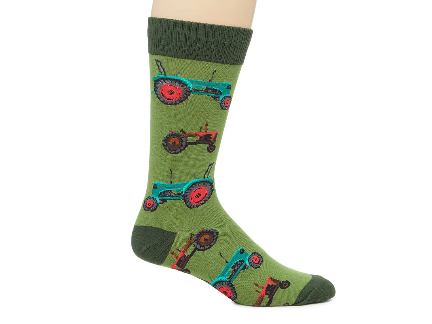 

Носки Tractor Men's Crew Socks Socksmith, цвет darkgreen_mossgreen_red