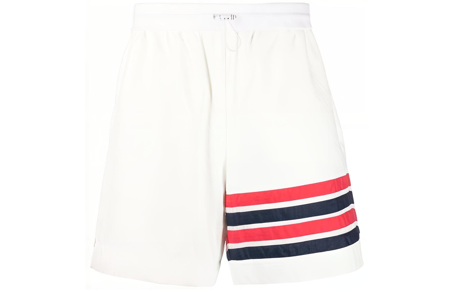 

Шорты из рипстопа с полосками 4 Bar THOM BROWNE, белый