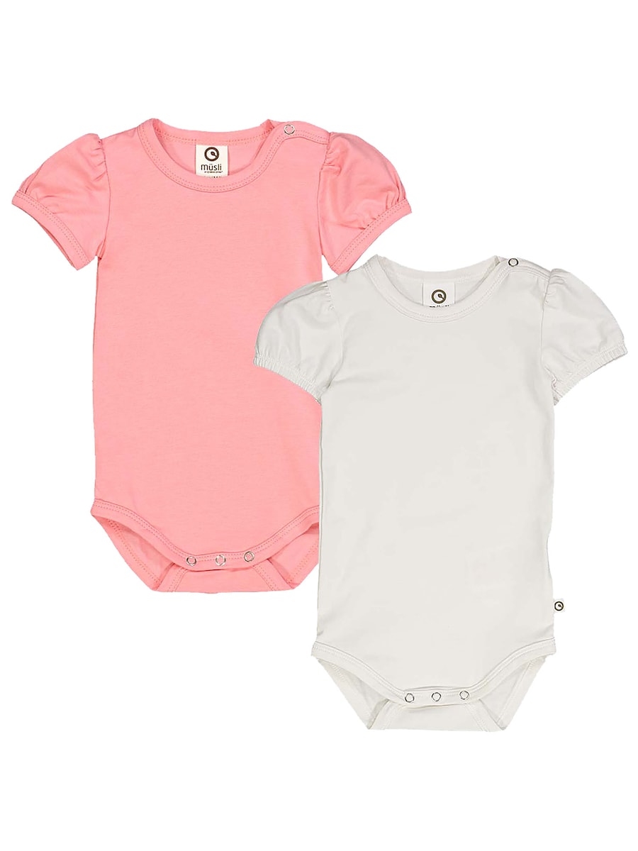 

Комбинезон/боди Müsli by GREEN COTTON, светло-розовый/белый